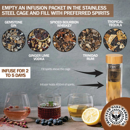 ThousandOaksBarrelCo. - Liquor Infusion Kit with 5 packets of infusions