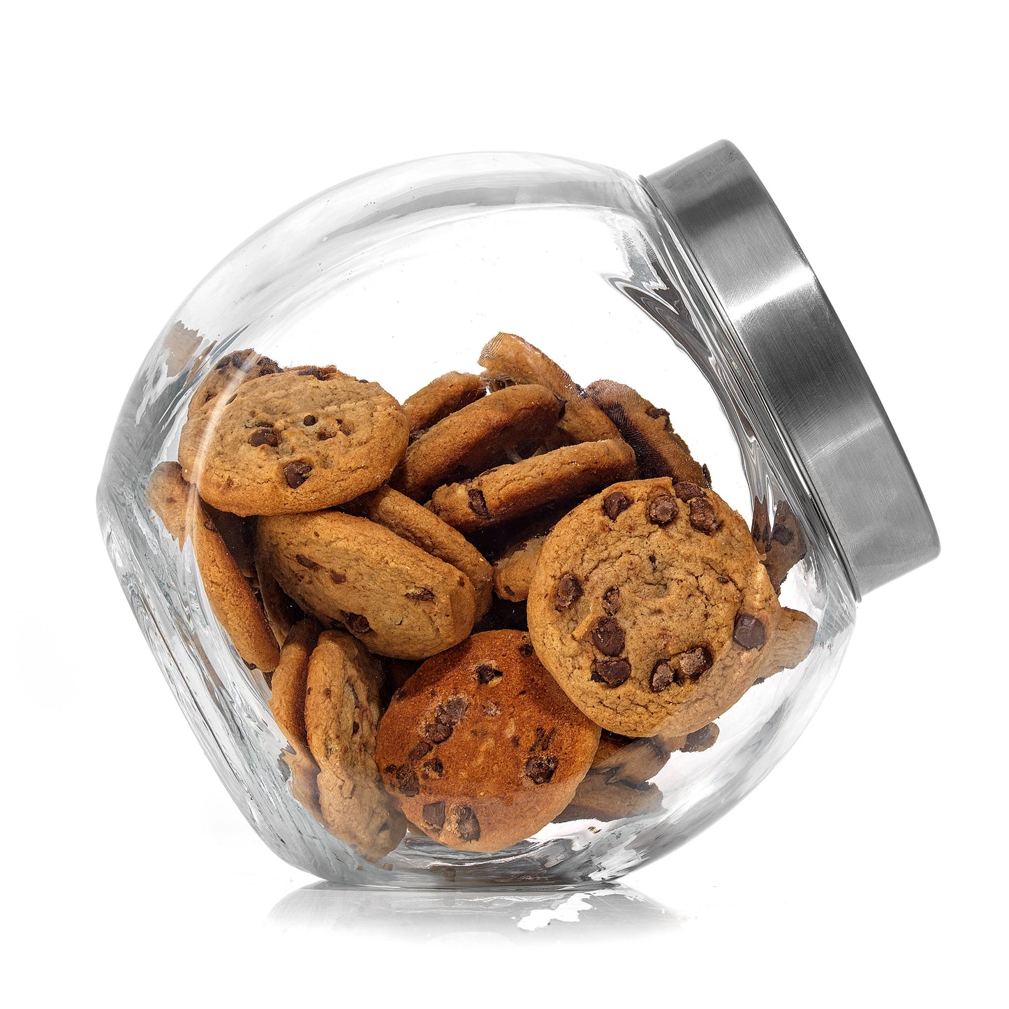 JoyJolt - All-Sides Cookie Jar With Airtight Metal Lid, Set of 2