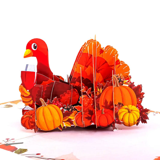 Wonder Paper Art - Turkey Thanksgiving pop up card
