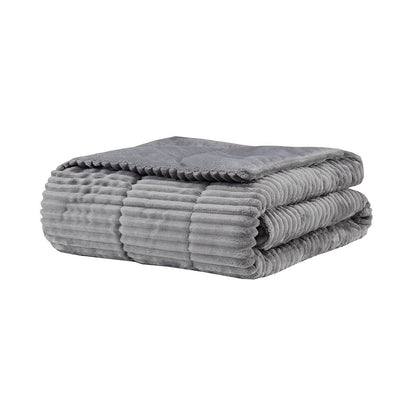 Corduroy Plush 60x70" Winter Throw Blanket 4 Colors: Grey