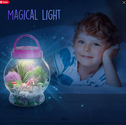 Surreal Brands - Light-Up Unicorn Terrarium Kit for Kids