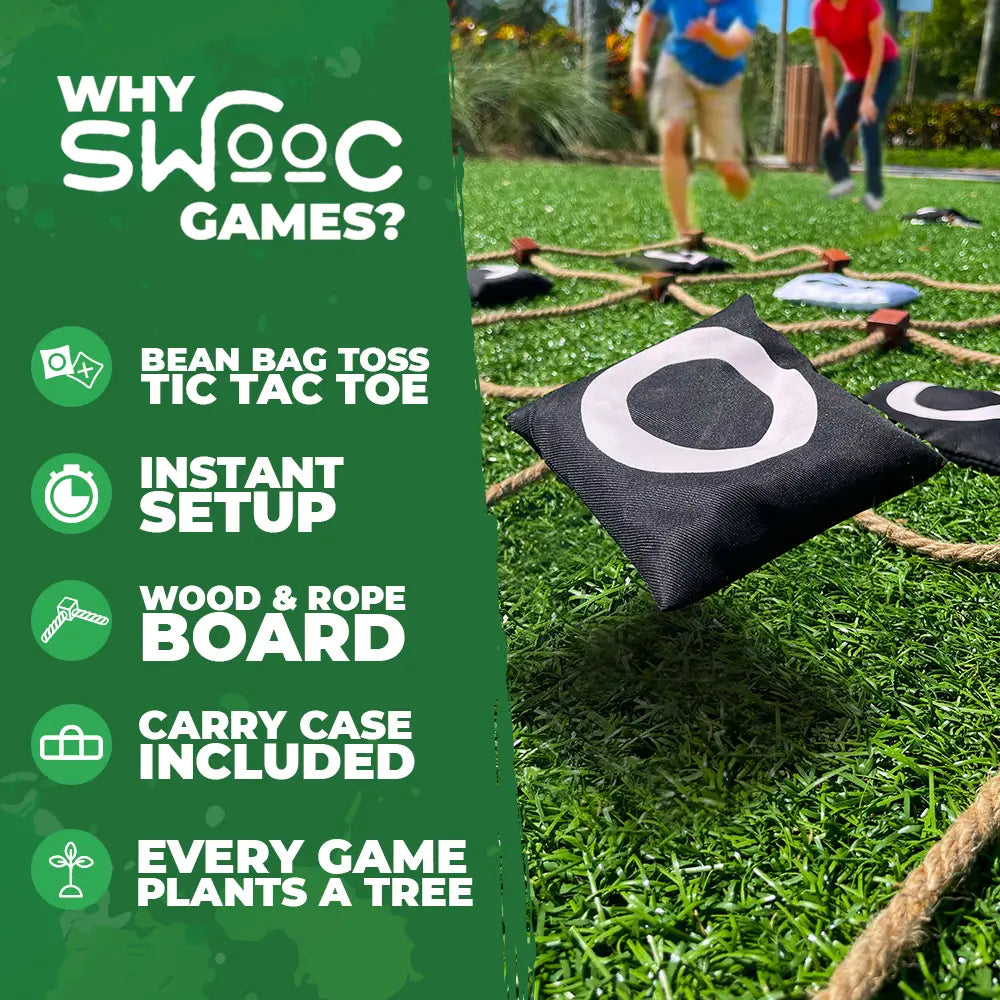  SWOOC Games - Giant Wooden Tic Tac Toe Game (All