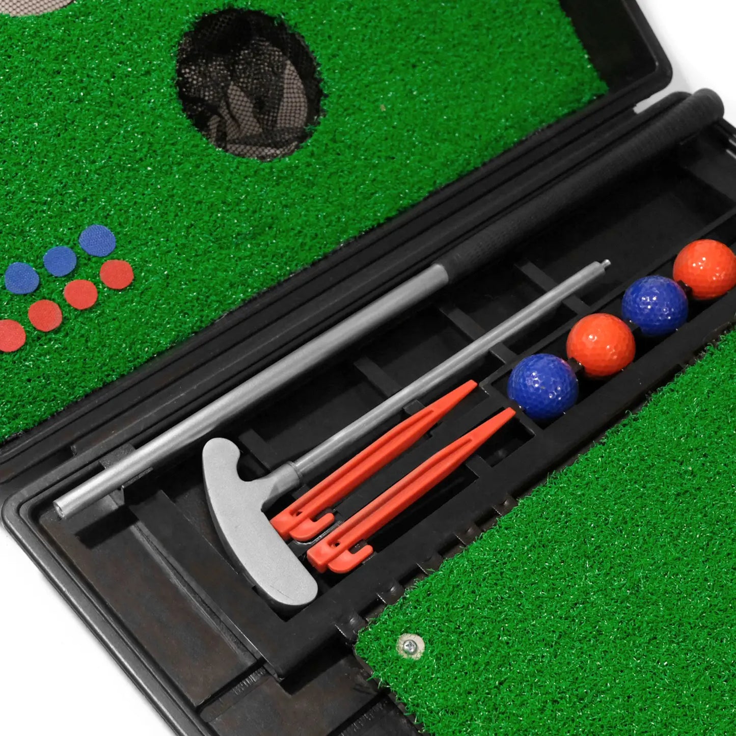 Yard Games - Putter Pong Putting Game with Putter and Golf Mat