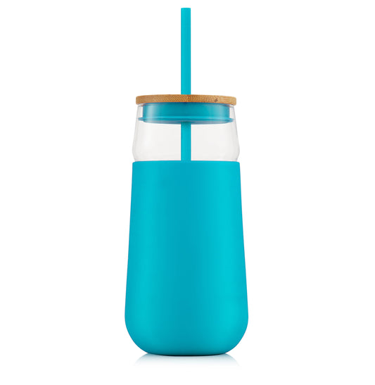 JoyJolt - Large Tumbler Cup with Lid, Sleeve and Two Straws