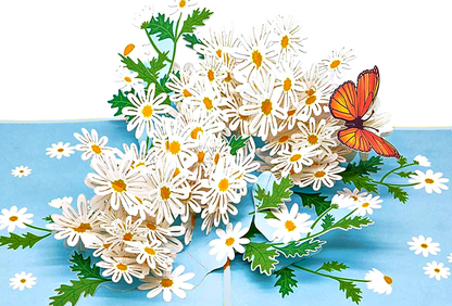 Wonder Paper Art - Daisies Flower 3D card/Mail For You