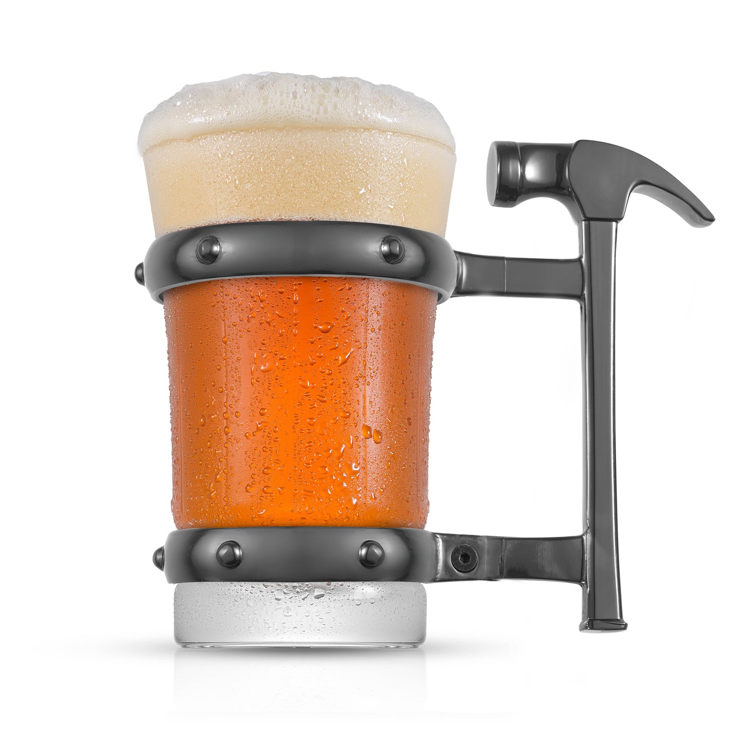 JoyJolt - Hammer Glass Beer Mug, 17 oz