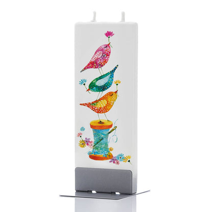 Flatyz Candles - Flat Hand-crafted Candle - Birds on a Sewing Spool