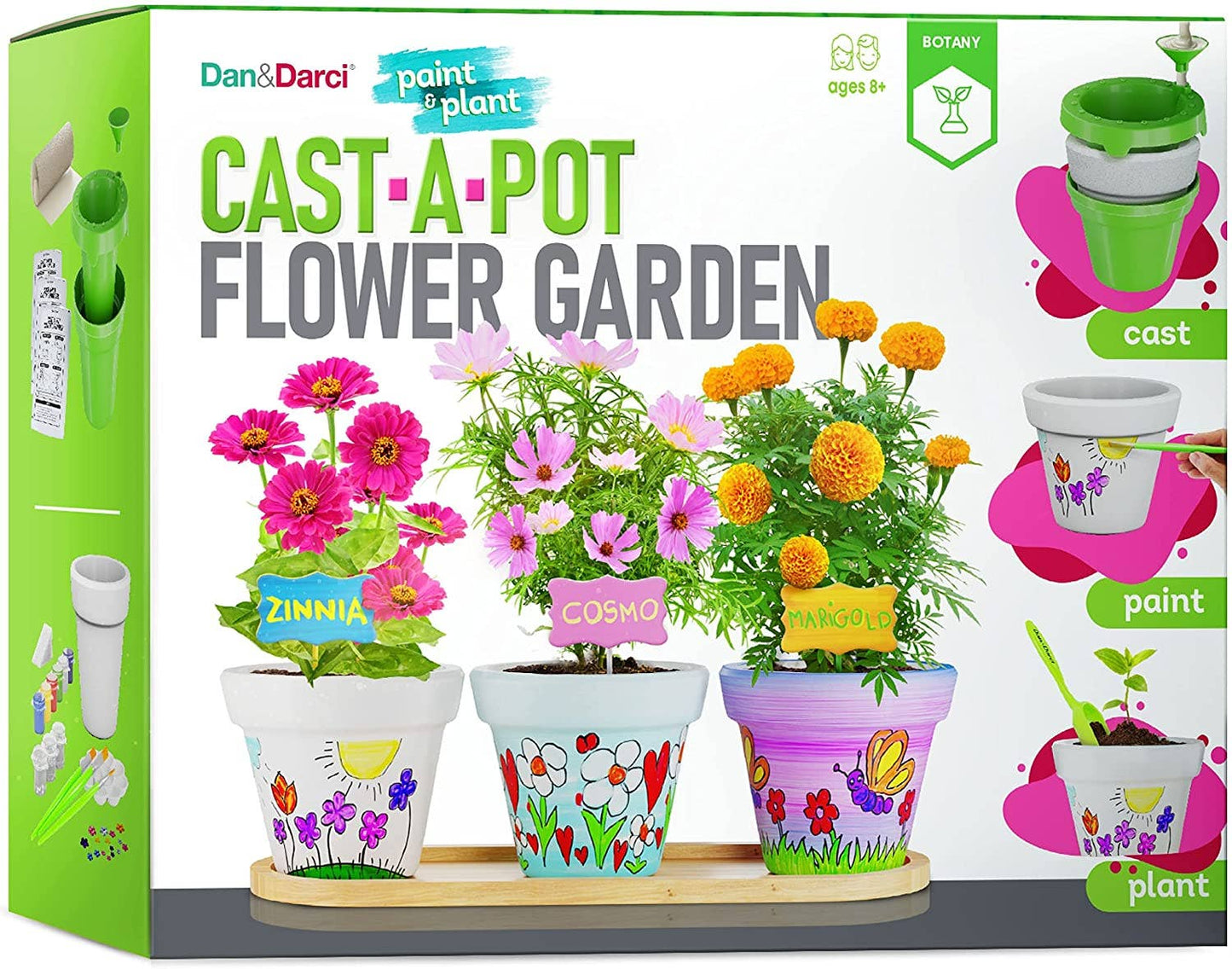 Dan&Darci - Cast, Paint & Plant Kit for Kids &