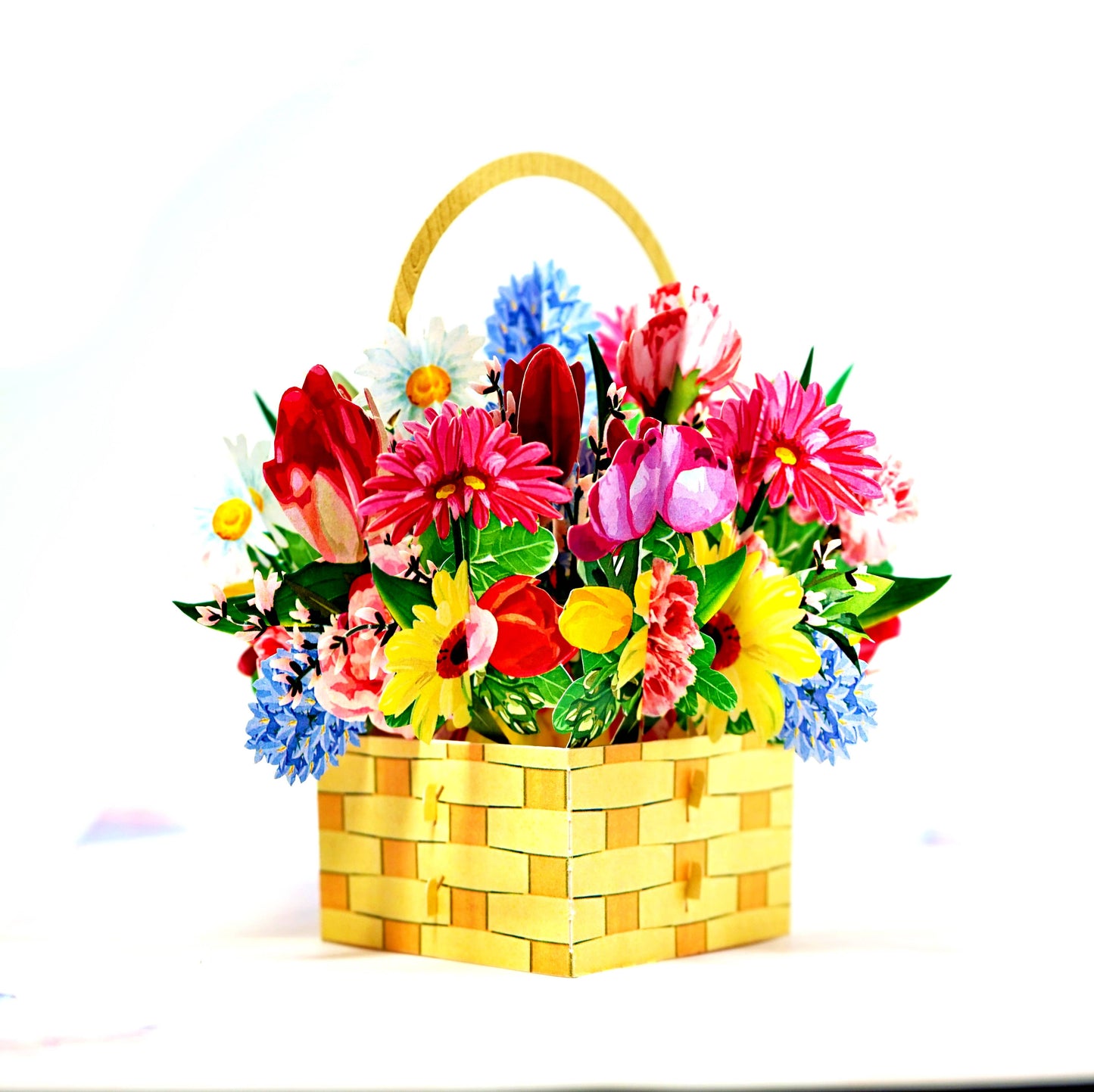 Wonder Paper Art - Flower basket Pop Up Card